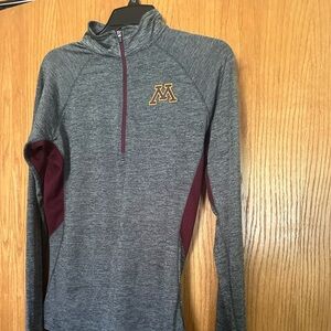 Minnesota Golden Gophers 1/4 Zip Womens grey & Maroon‎